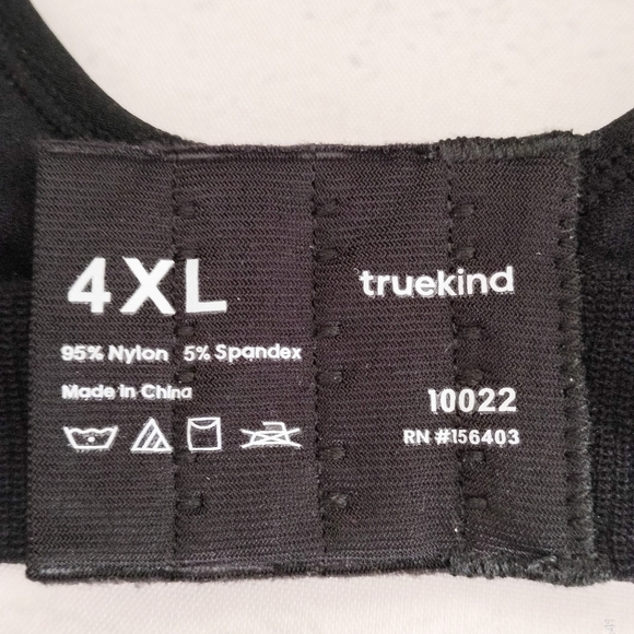 Truekind Sz 4XL Black Women's Intimate Comfort Supportive Wireless Bra Plusddx - Picture 5 of 8